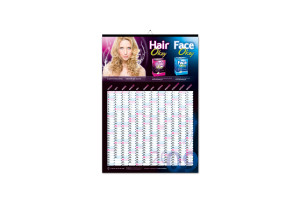 Klalendarz plakatowy Hair okey face okej
